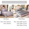 Satin Silk Bed Sheet Silky Bed Cover Elastic Band Sheet Fitted and Flat Sheets Bedspread For Mattress LJ200821