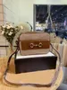 Shoulder Bags Printing Grain Canvas Camera Tofu Small Square Messenger Vintage Women Bags Worn Genuine Leather Handbag Purses Unis247x