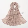 Gedrukte Chiffon Hijab Sjaal Bandana Dames Turban Sjaals Verse Bloemen Chiffon Sjaal Maleisische Moslim Hijabs Wraps