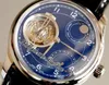 BBRF Constant-Force Tourbillon 590203 150 Aniversario Edición especial Esfera azul Fase lunar A94850 Reloj automático para hombre Cuero Puretime