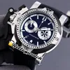 New Chronofighter Left Hand Black Dial Quartz Chronograph Mens Watch Steel Case Black Rubber Strap Stopwatch Sport Watches HWGM Hello_Watch