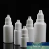 Blanco vacío 5ml 10ml 20ml 30ml cuidado de los ojos gotero líquido muestra PE ojos exprimibles gotas botellas recargables