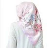 Foulards Fahsion Foulard Soie Satin Hijab Écharpe Pour Femmes Imprimé Floral Tête Impression Écharpes Femme 90 * 90cm Châles et Wraps Foulards WMQ420