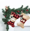 4 stilar Creative Christmas Pet Socks Santa Cute Bone Gift Cloth Bag Barn Hem Party Festival Dekorationer Partihandel