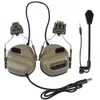 Les nouveaux casques tactiques avec un adaptateur de rail de casque rapide Airsoft CS Shooting Headset Army Communication Accessories9473729