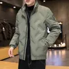 Parkas en duvet pour hommes veste courte/longue vêtement manteau rembourré en coton fermeture éclair vêtements d'hiver1