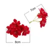 50 Pcs Fleurs Artificielles Fleur De Cerisier Savon Tête Saint Valentin Cadeau De Mariée Pétales De Noce Maison Diy Décoration 220311