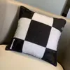 WOOL Cushion black Living room sofa Ins pillow home Luxury Horse 50&50cm