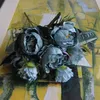 30 cm Rose Pink Silk Bouquet Peony Kunstbloemen 5 Grote Hoofden 3 Kleine Bud Bruid Bruiloft Woondecoratie Fake Flowers Faux