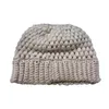 Beanie/Skull Caps Fashion Women Stretch Sticke Crochet Beanies Winter Hats For Cap Warm Lady Messy Bun With Tag1