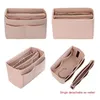 Merk make -up organisator vilt insert tas voor handtas reis binnenste portemonnee draagbare cosmetische tassen passen verschillende merkzakken 286D