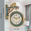 Nordic Simple Wall Clock Creative Classic Gift Woonkamer Flip Dubbelzijdig Wandklok Moderne Reloj de Pared Home Decor DF50WC H1230