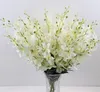 10Pcs Fake Cattleya (7 stems/Bunch) 23.62" Length Simulation Orchids for DIY Bridal Bouquet Home Decorative Artificial Flowers