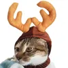 애완 동물 크리스마스 세트 고양이 개 패션 모자 헤드 기어 스카프 망토 변형 새해 망토 크리스마스 옷 DHL 무료