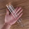 15 Stück 55 ml 22 x 220 mm lange Reagenzgläser mit Korkdeckel, Glasgefäße, Glasfläschchen, kleine Glasflaschen für DIY-Bastelzubehör