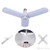 Super Bright E27 LED Bulb SMD2835 led 60W Foldable Fan Blade Angle Adjustable Ceiling Lamp Home Energy Saving Lights