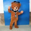 Halloween Brown Plush Bear Mascot Kostym Toppkvalitet Tecknad Anime Tema Karaktär Vuxna Storlek Jul Karneval Födelsedagsfest Utomhus Outfit