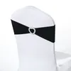 50pcs Spandex Lycra Wedding Chair Cover Sash Bands Wedding Party Birthday Chair Decor Royal Blue Red Black White Pink Purple T200601