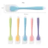 FDA genomskinlig liten spatel silikon integrerad spatula bakverktyg kaka kök avokado spatula cream mixer glass scoop2002898