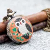 Yeni Kuvars Vintage Küçük Epoksi Baykuş Cebi Kolye Takı Kazak Zincir Cep İzle Bronz Renk Çelik Çerçeve