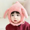 Orecchie di coniglio per bambini Cappello di peluche Berretto invernale per bambini Berretto caldo Cappello paraorecchie Cappello caldo per bambini DB358