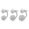 orecchini da donna in argento sterling 925 nuovi gioielli shambhala sfera di cristallo orecchini a bottone con temperamento moda