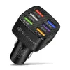 Chargeur de voiture 15A 6 Ports USB 12V/24V QC3.0 adaptateur chargeur 5V/3A charge rapide pour téléphone portable