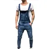 Men's Jeans Mens Casual Overall Skinny Solid Color Pants Dungarees Slim Fit Trousers Male Overalls Jump Suit Denim For Men193o