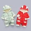 2020 Neue Baby Kleidung Winter Schneeanzug Plus Samt Dicke Boy Overall 0-3 Jahre Neugeborene Strampler Baby Mädchen Overalls Kleinkind Mantel -30 LJ201007
