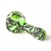 3,0 pouces de tuyau en silicone coloré portable Pipe de fume Aliens Skull Smoking Hand Pipe Huile