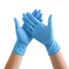 US Stock Blue Nitrile Disposable Gloves Powder Free Non Latex Pack of 100 Pieces Gloves Anti-skid Anti-acid Gloves FY9518 C0809X01