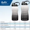 Quifit 2L 64 OZ 3.8L 128OZ One gallon vattenflaska med halmmotiveringstidsmärkning dricker en gratis tritan sportburk 220217