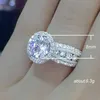 Women Bridal Finger Statement Promise Ring Jewelry CZ Engagement Luxury Wedding Ring 925 Plating2957022