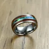 Vnox 8mm bague en carbure de tungstène pour hommes motif en bois coloré Unique bande de mariage décontracté Gentleman Anel bijoux Y11283738496