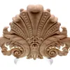 RUNBAZEF Appliques in legno decorativo antico Arredamento per mobili Porta dell'armadio Modanature in legno irregolari Scultura di fiori Figurine Craft 201210