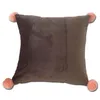 Caso de travesseiro de lã esfera de veludo pulseira almofada almofada quadrada tampa lombar fronha decorativa cintura capa casa homeware zyy51