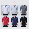 BROWON T Shirt Men Long -shirt urn-down Stripe Designer -shirt Slim Fit Loose Casual Cotton Male Plus Size 220312