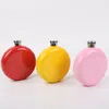 Circular Stainless Steel Hip Flask Man Portable Flagon Simplicity Pure Color Wine Pot New Pattern Fashion 12 5gca J1