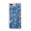 Funda de plástico duro para PC con arena movediza y diamante líquido para Iphone 7 I7 Iphone7 6 Plus 6S, funda transparente para teléfono con purpurina dorada y estrella de lámina dorada