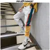 Privathinker Hip Hop Streetwear pantalons de jogging pour hommes côté coréen imprimé homme sarouel pantalons cargo décontractés pour hommes 201217