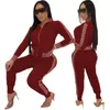 Damskie Dwa Piece Spodnie Zestaw Dres Women Top Jacket + Garnitury Zipper Bluza Grecki Fret Drukuj Luxury Ensemble Femme Suit Siatek Zestawy