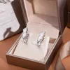 S925 Silver Top Quality Charm Dangle Stud Brincha Snake Shape com diamante brilhante para mulheres Casamento Judely Gift Ter Box Stamp PS4277