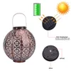 2V 40ma contrôle de la lumière solaire automatique Induction décoration de jardin lampe extérieure étanche jardin rétro fer lampe blanc chaud panneau solaire