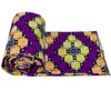 Tessuto africano viola 6 Yards / lot Panno in poliestere Ankara per abito da cucire Tessuto stampa cera reale tagliato a misura Designer