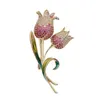 Spilla a tulipano Uomo Donna Spilla da sposa Zircone ghiacciato Gioielli moda broche Accessori per banchetti Commercio all'ingrosso di alta qualità