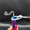 High Quality Glass Bong Hookah Bubbler Double Matrix Perc Glasses Ash Catcher Gourd Shape With 10mm Male Oil Burner Clear Hose Water Pipe Dab Rig Bongs