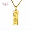 CHUHAN Gold Bar Shape Pendant Necklace Hip Hop Chains Fashion Jewelry For Women Mens Birthday Gift C3993891702