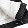 남성 데님 자켓 따뜻한 겨울 캐주얼 폭탄 남성 한국 스타일 카우보이 재킷 패션 양털 빈티지 의류 남자 블랙 진 코트 LJ201013