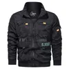 Militärjacka män Spring Autumn Cotton Pilot Jacka Coat Army Men's Bomber Jackets Multi Pockets last Flight Jacket Male 201128