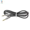 Hoog rendement Jack Nylon Gevlochten 3.5mm Audio Cable Aux Cable Male to Male Aux Cord voor iPhone Samsung voor spreker 300pcs / lot